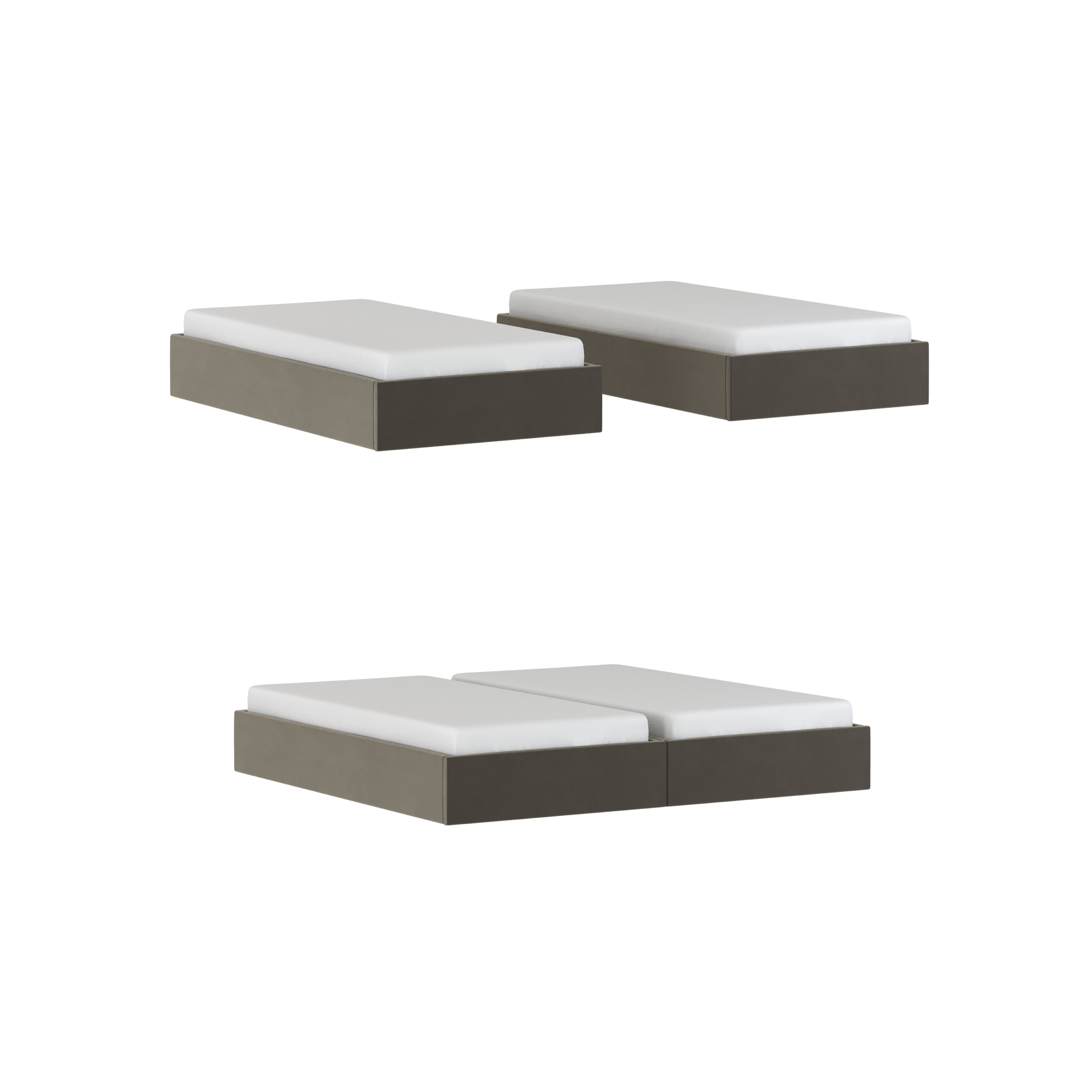 2 REGULAR TWIN BEDS