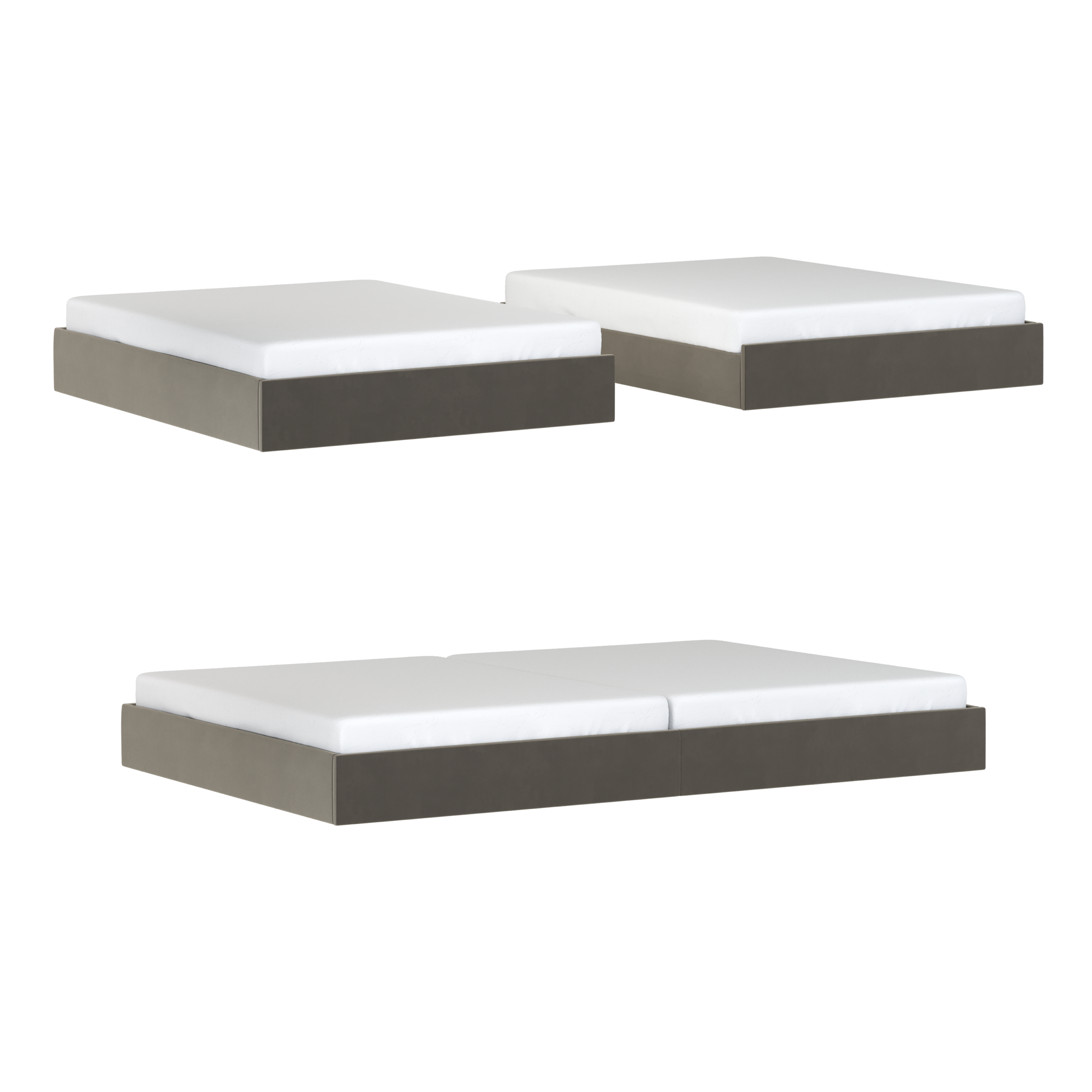 2 SPLIT 48" BEDS