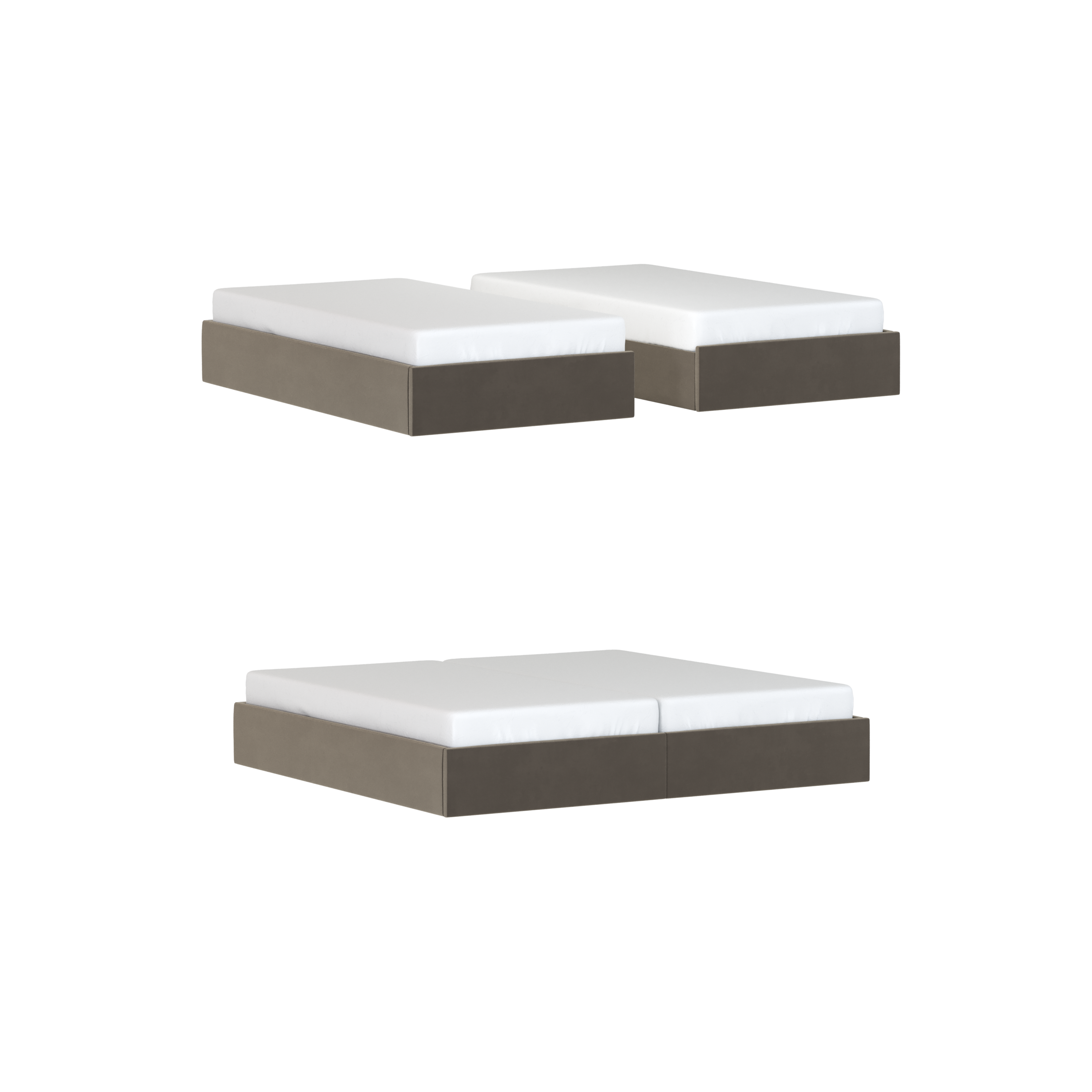 2 SPLIT 44" BEDS